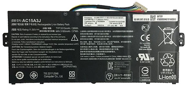 Erstatte BÃ¦rbar Batteri ACER  til Chromebook-R-11-C738T-C9SH 
